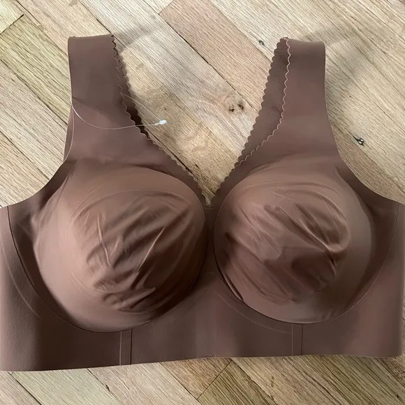 Evelyn &amp; Bobbie Evelyn Bra Seamless Brown Women's Bra Size XL