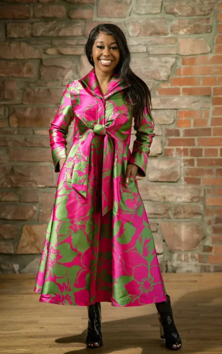F22041 - Double Collar A-Line Dress