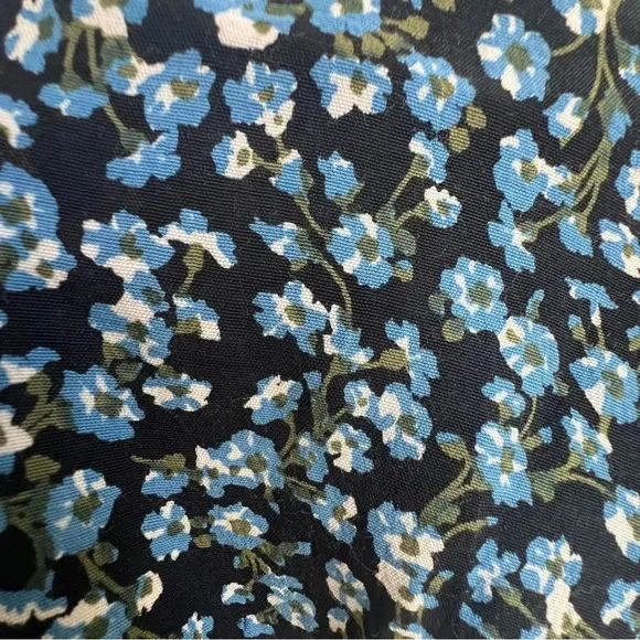 Faithfull the Brand Oslo Ditzy Blossom Village Blue Floral Mini Wrap Dress Us 4