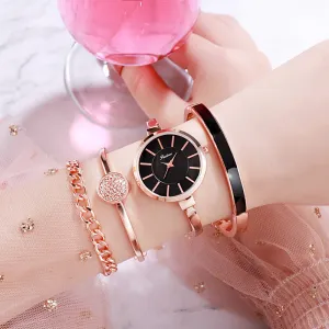 Fashion 4 Pcs Set Bracelet  Women's Watch