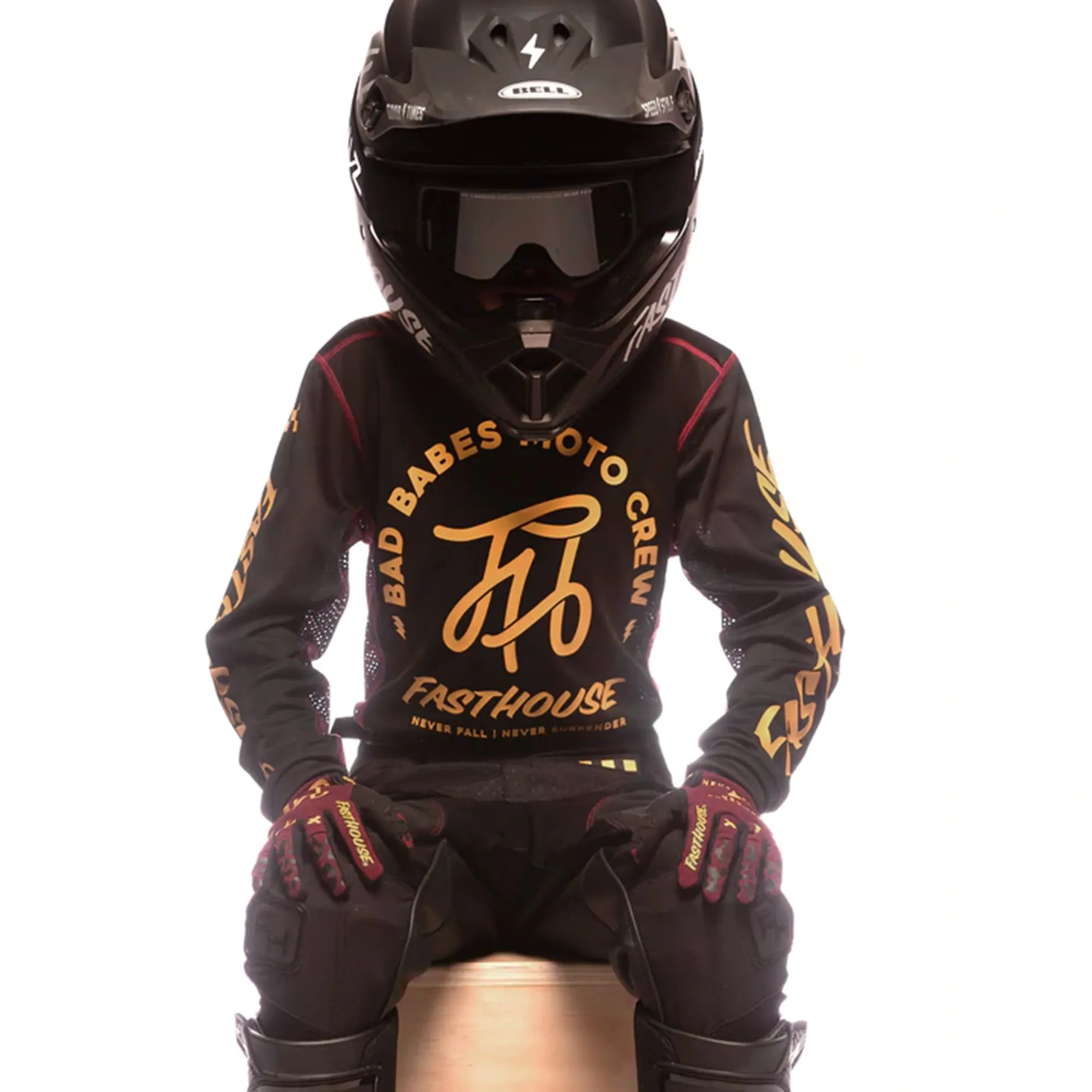Fasthouse Girl's Grindhouse Golden Script Long Sleeve Jersey