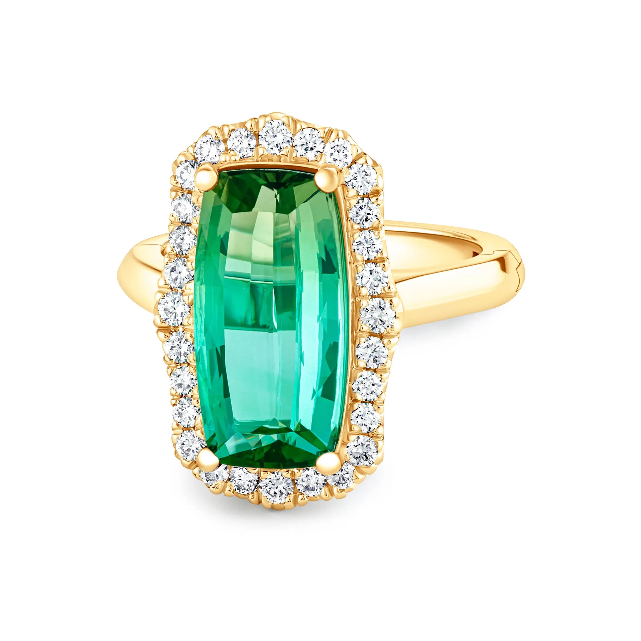 Fern Tourmaline   Diamond Cocktail Ring