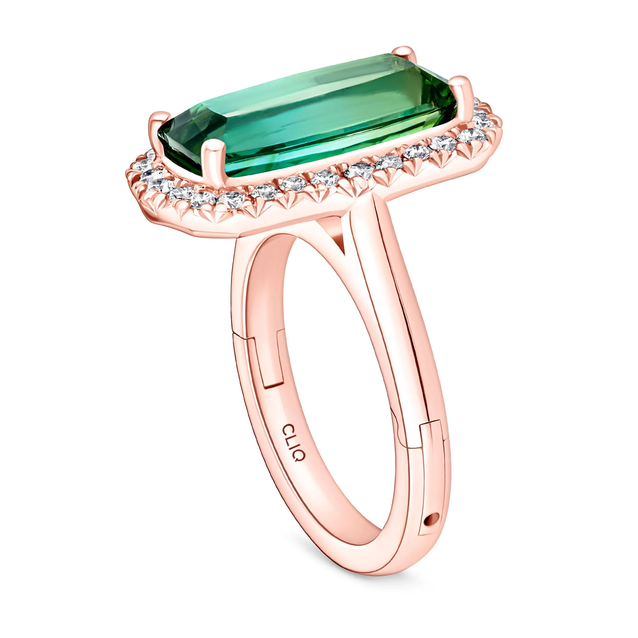 Fern Tourmaline   Diamond Cocktail Ring