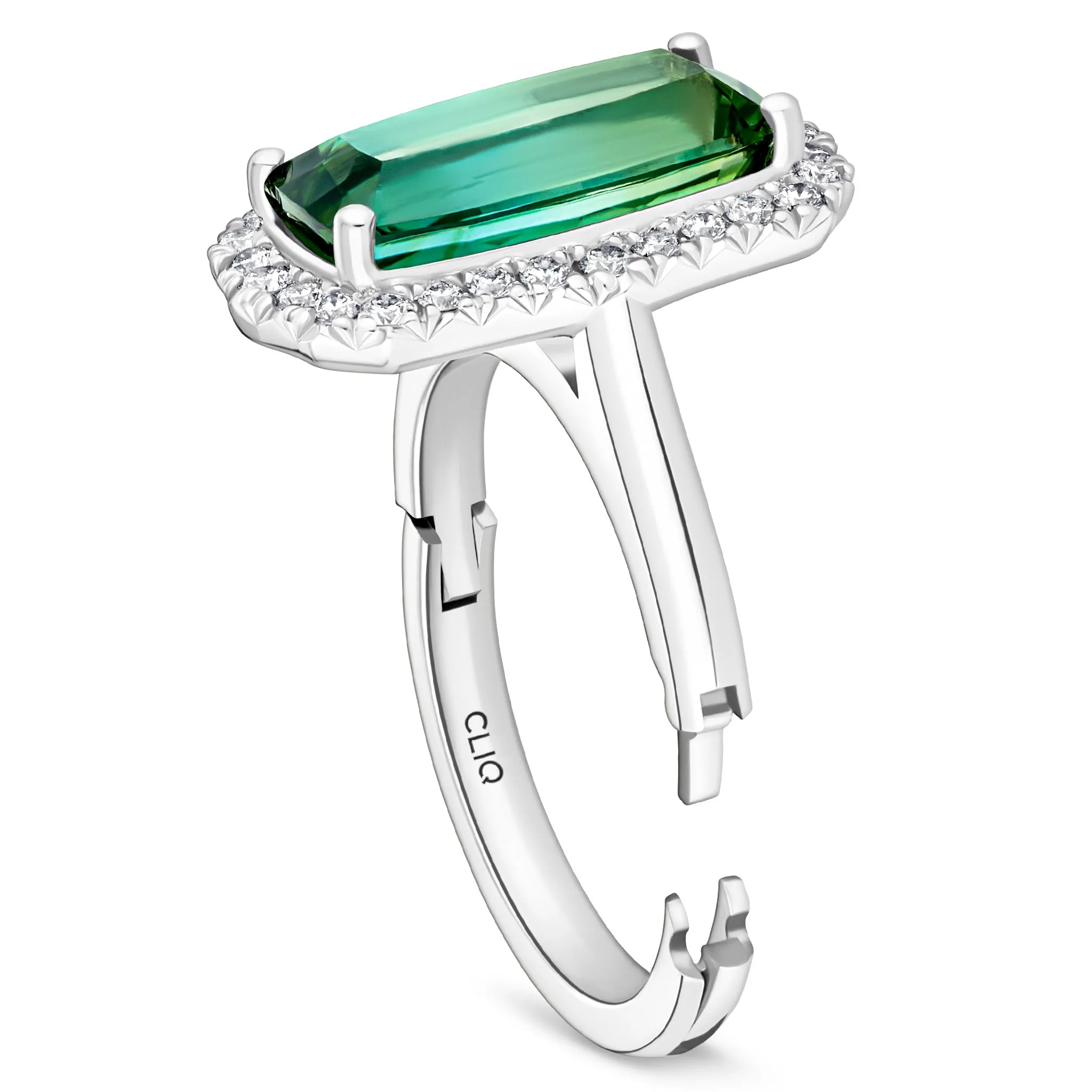 Fern Tourmaline   Diamond Cocktail Ring
