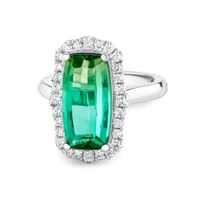 Fern Tourmaline   Diamond Cocktail Ring