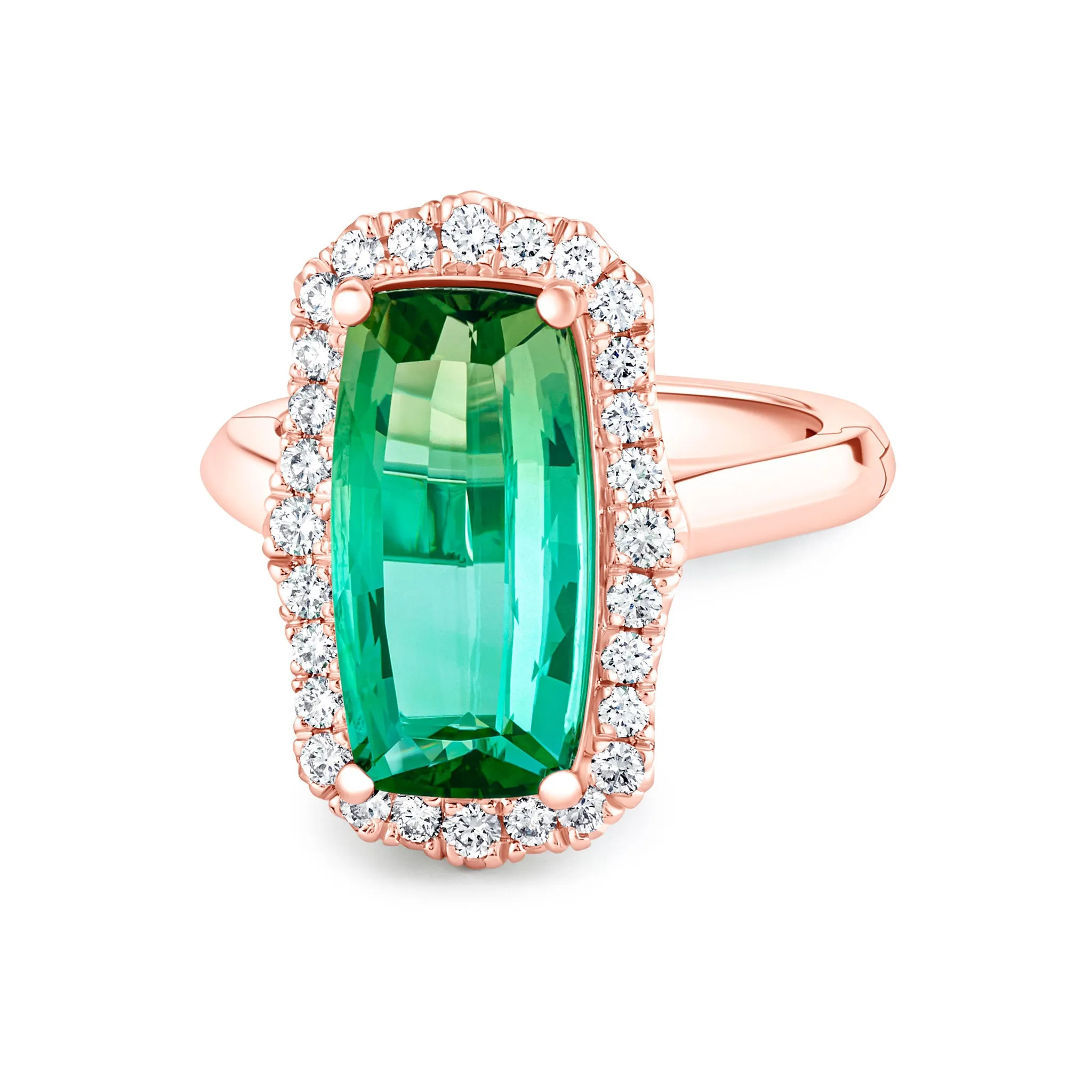 Fern Tourmaline   Diamond Cocktail Ring