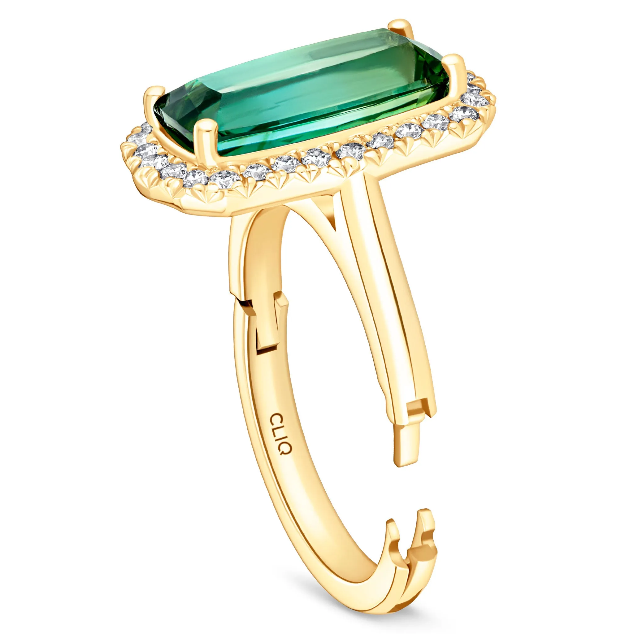 Fern Tourmaline   Diamond Cocktail Ring