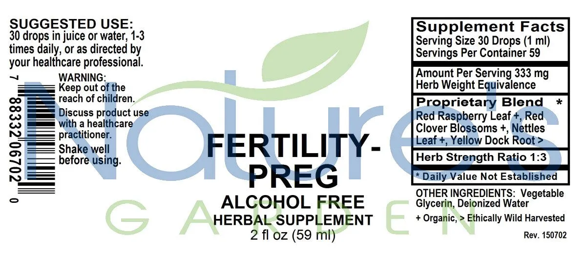 FERTILITY-PREG (Alcohol Free) - 2 oz Liquid Herbal Formula