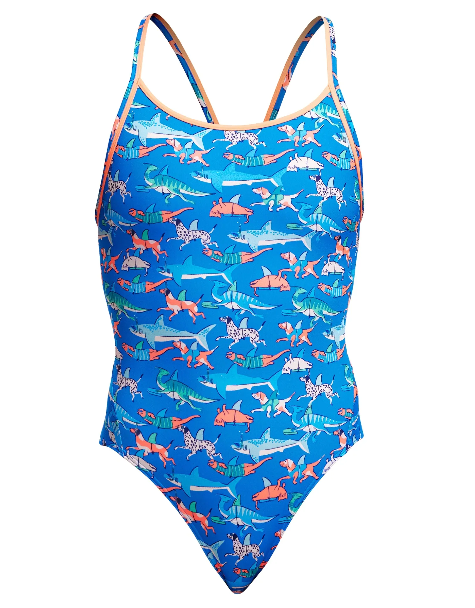 Fin Swimming Diamond Back Swimsuit - Blue