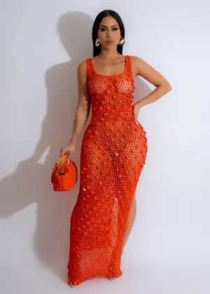 Float With Me Cover Up Orange