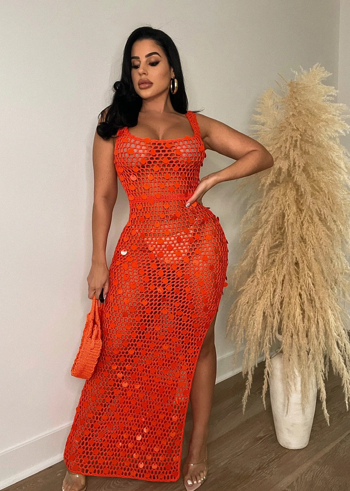 Float With Me Cover Up Orange
