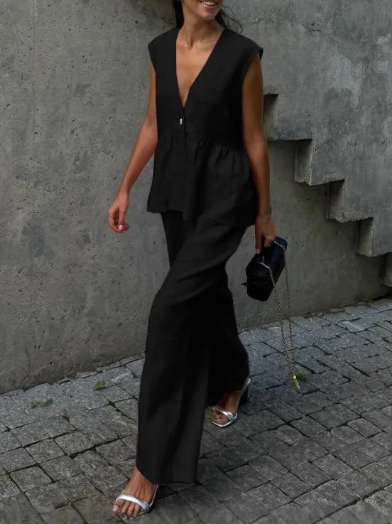 Florance | Cotton Linen Two Piece Set