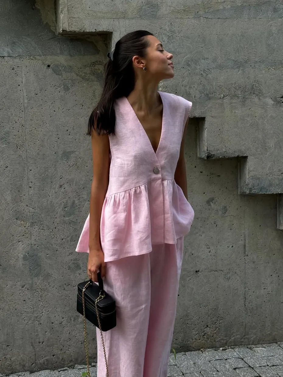 Florance | Cotton Linen Two Piece Set