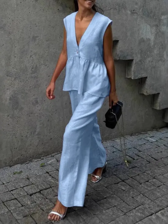Florance | Cotton Linen Two Piece Set