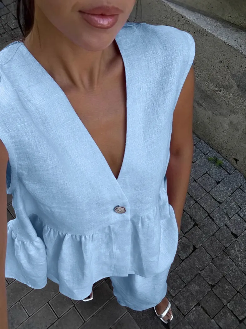 Florance | Cotton Linen Two Piece Set