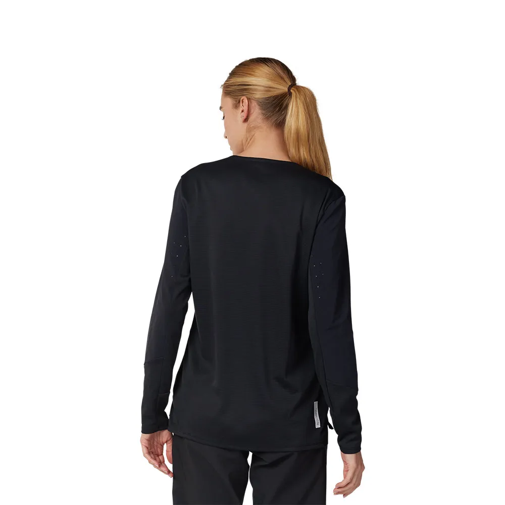 Fox Womens Defend Ls Jersey - Black