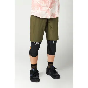 Fox Womens Flexair Lite Shorts No Liner - Olive Green