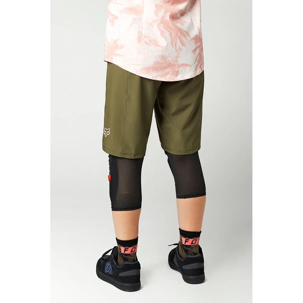 Fox Womens Flexair Lite Shorts No Liner - Olive Green