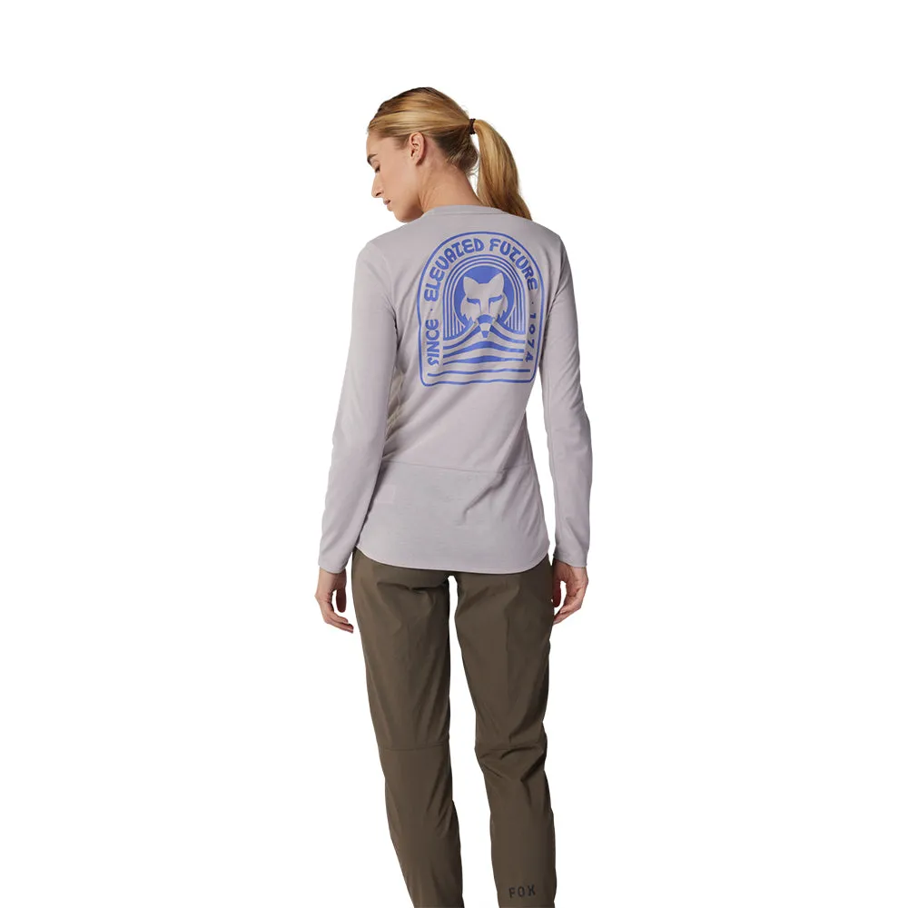 Fox Womens Ranger Dr Ls Jersey - Grey/Light Grey