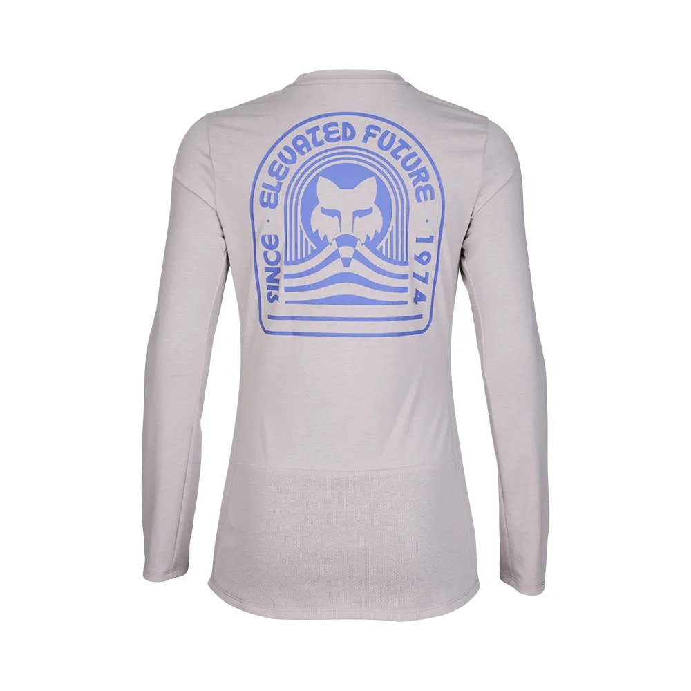 Fox Womens Ranger Dr Ls Jersey - Grey/Light Grey