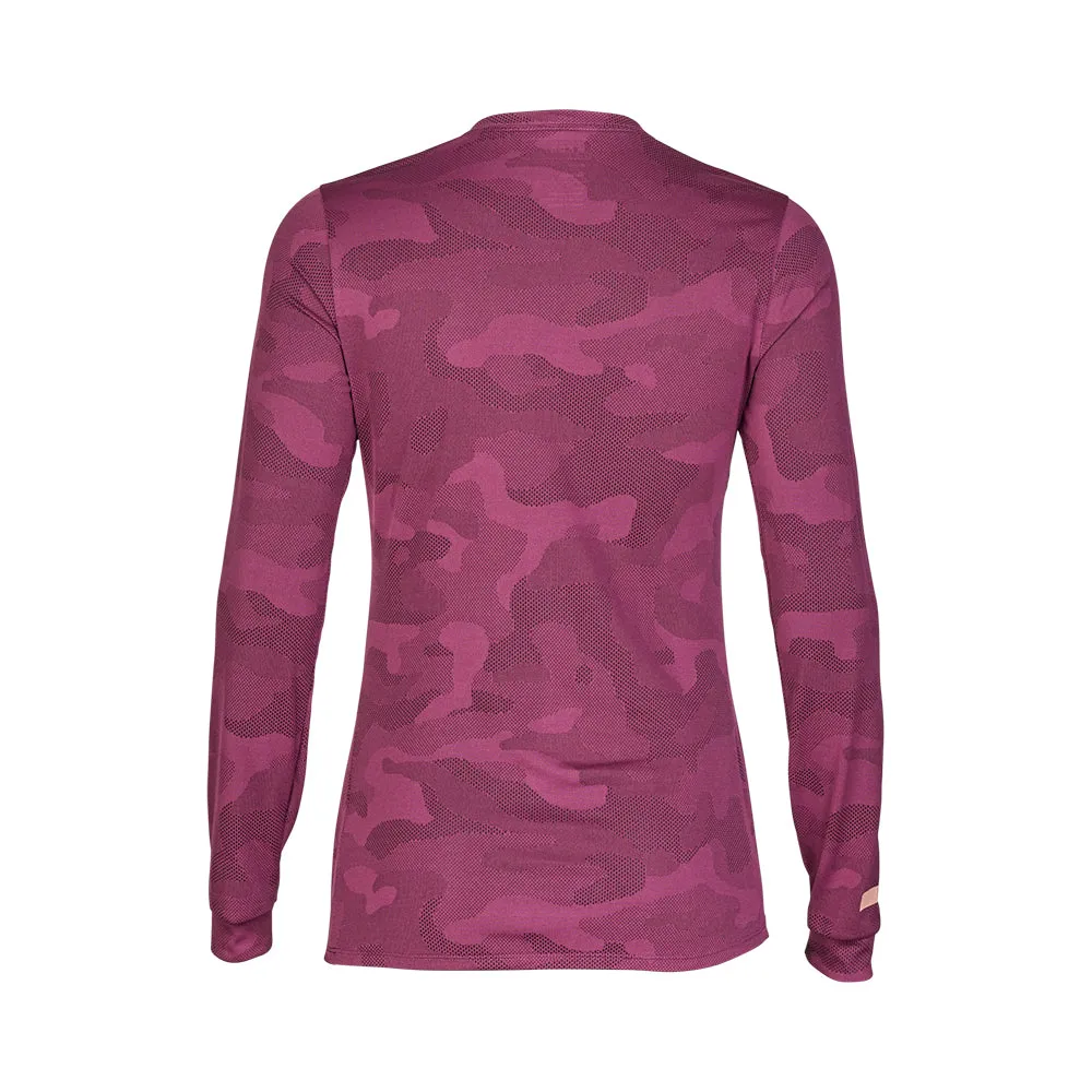 Fox Womens Ranger Tru Dri Ls Jersey - Sangria