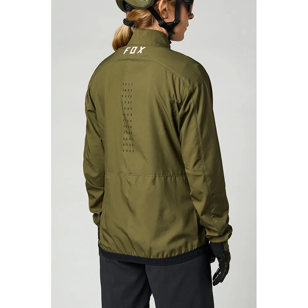 Fox Womens Ranger Wind Jacket - Olive Green
