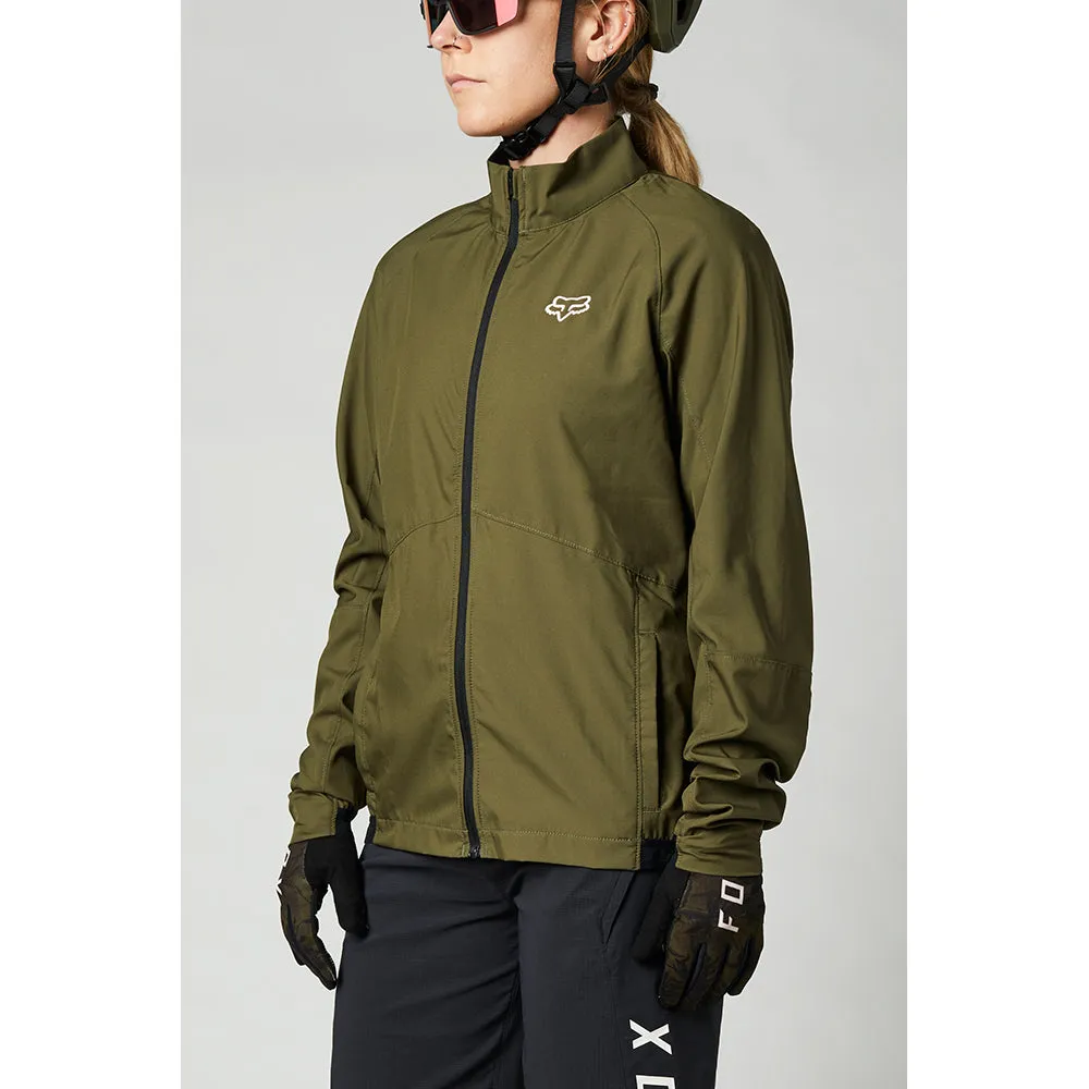 Fox Womens Ranger Wind Jacket - Olive Green