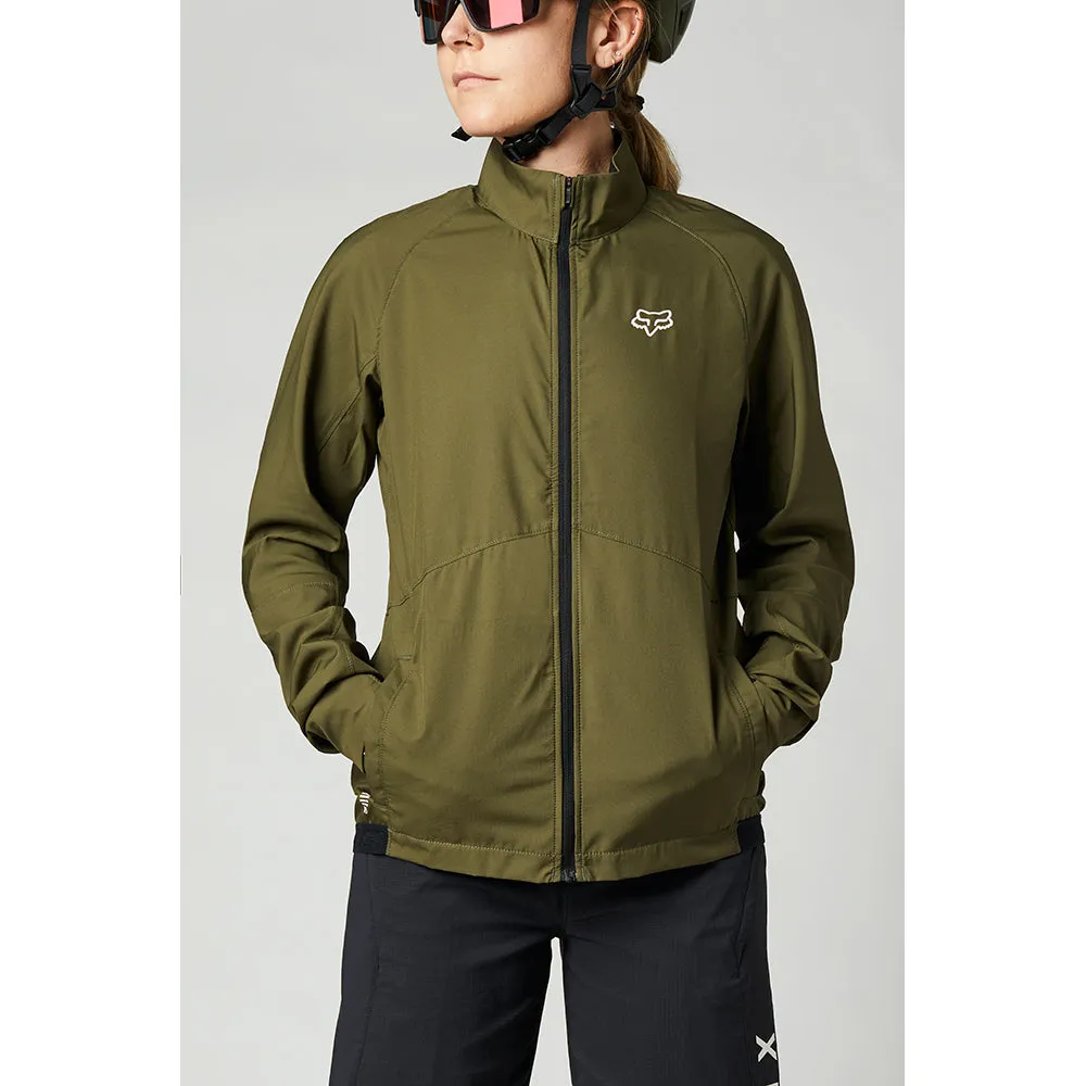 Fox Womens Ranger Wind Jacket - Olive Green