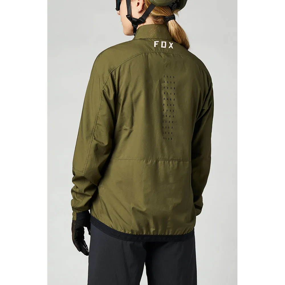Fox Womens Ranger Wind Jacket - Olive Green