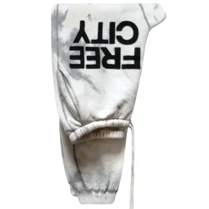 FreeCity Super Bleachout Pocket Sweatpant-white storm
