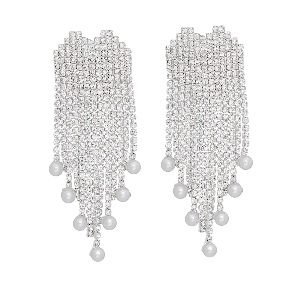 Fringe Rhinestone Earrings