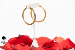 Full Mesh Gold Hoop Earrings For Women