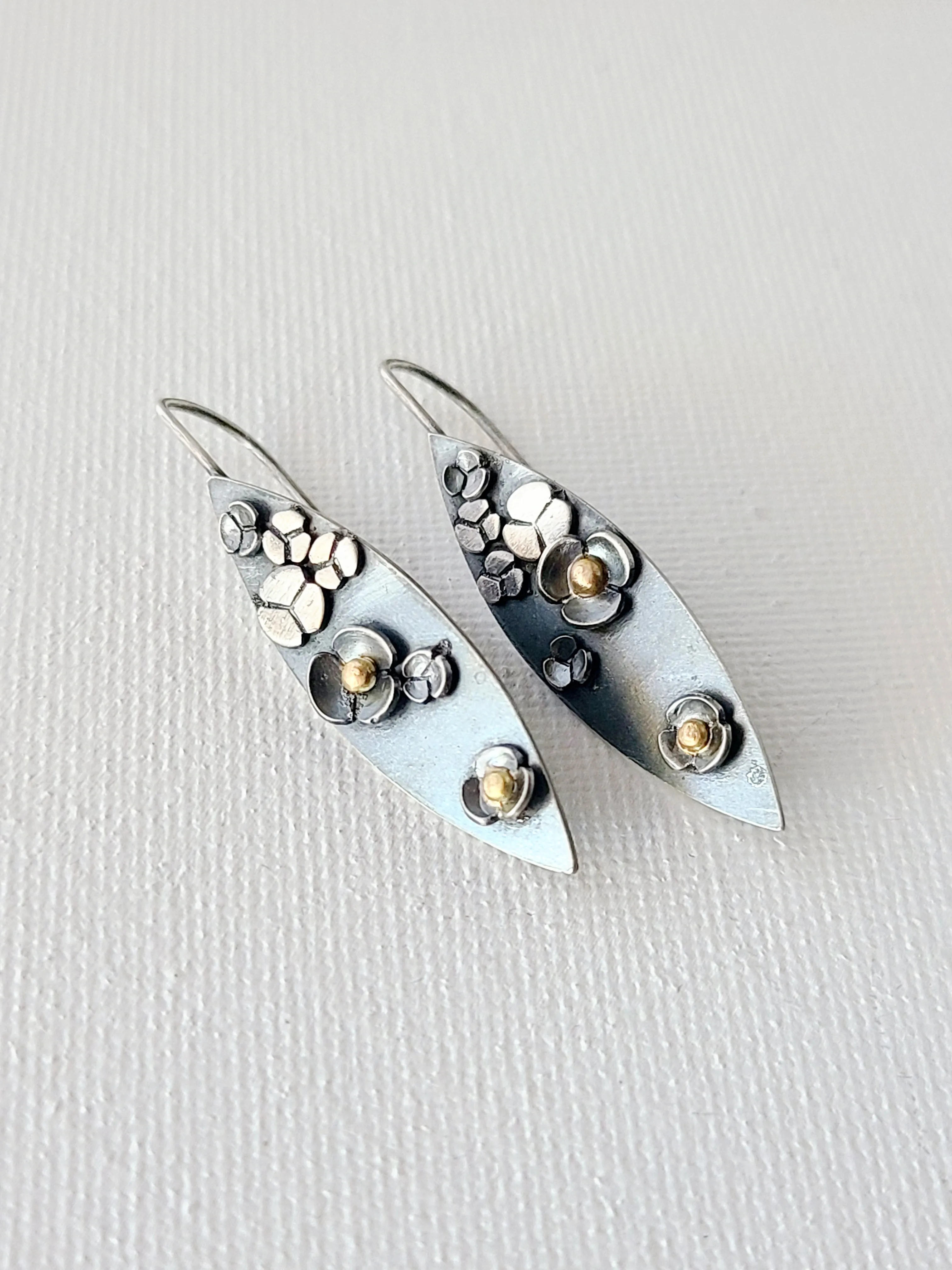 Garland earrings SS/14k