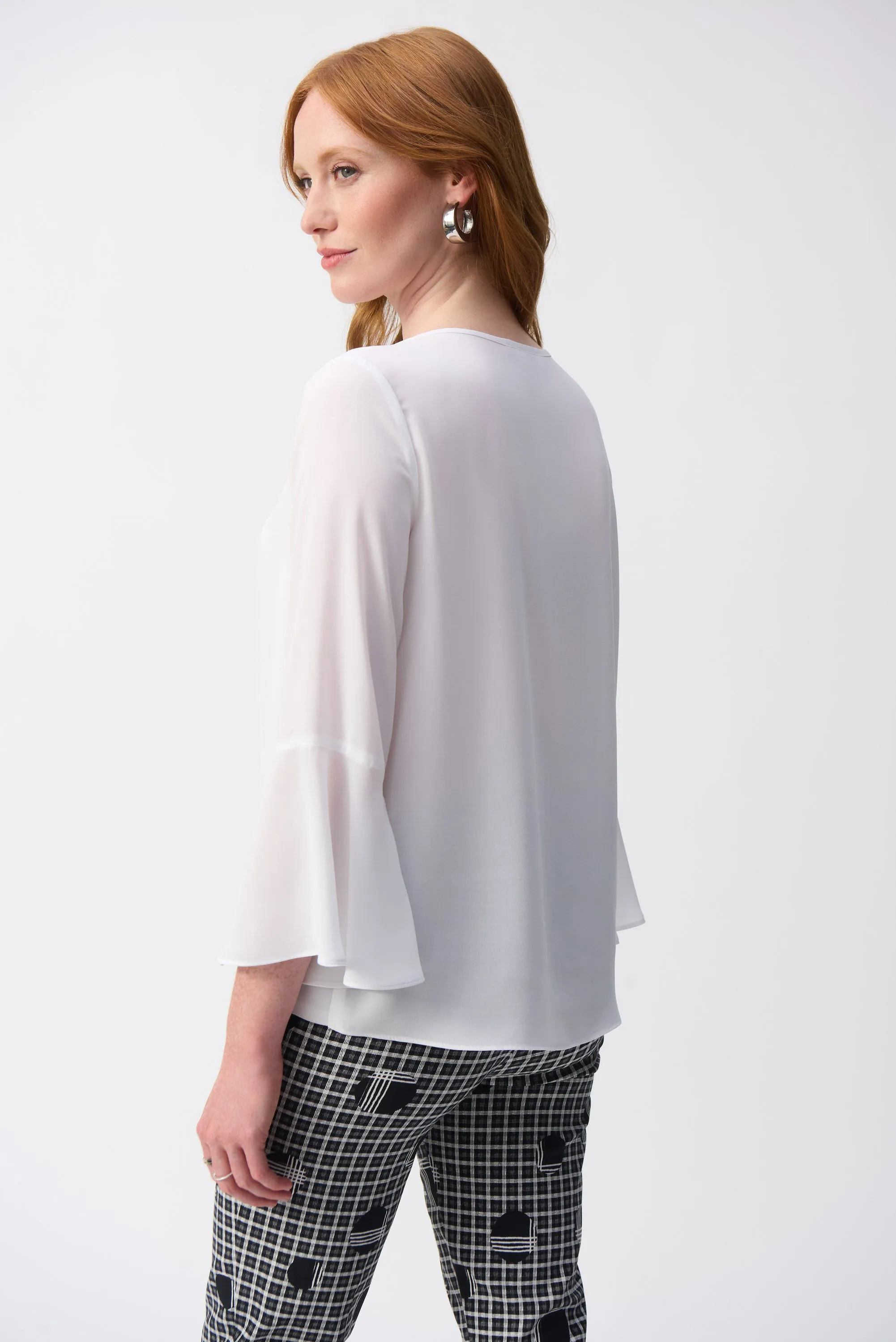 Georgette High-Low Boxy Top 251062