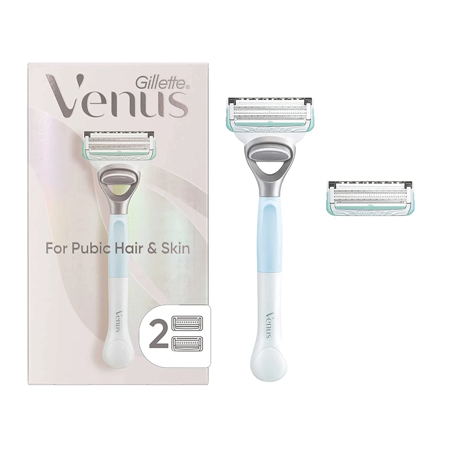 Gillette Venus Intimate Grooming Womens Electric Razor, Bikini Trimmer for Pubic Hair and Skin, Includes 1 Womens Razor, 1 Comb, 1 AA Battery