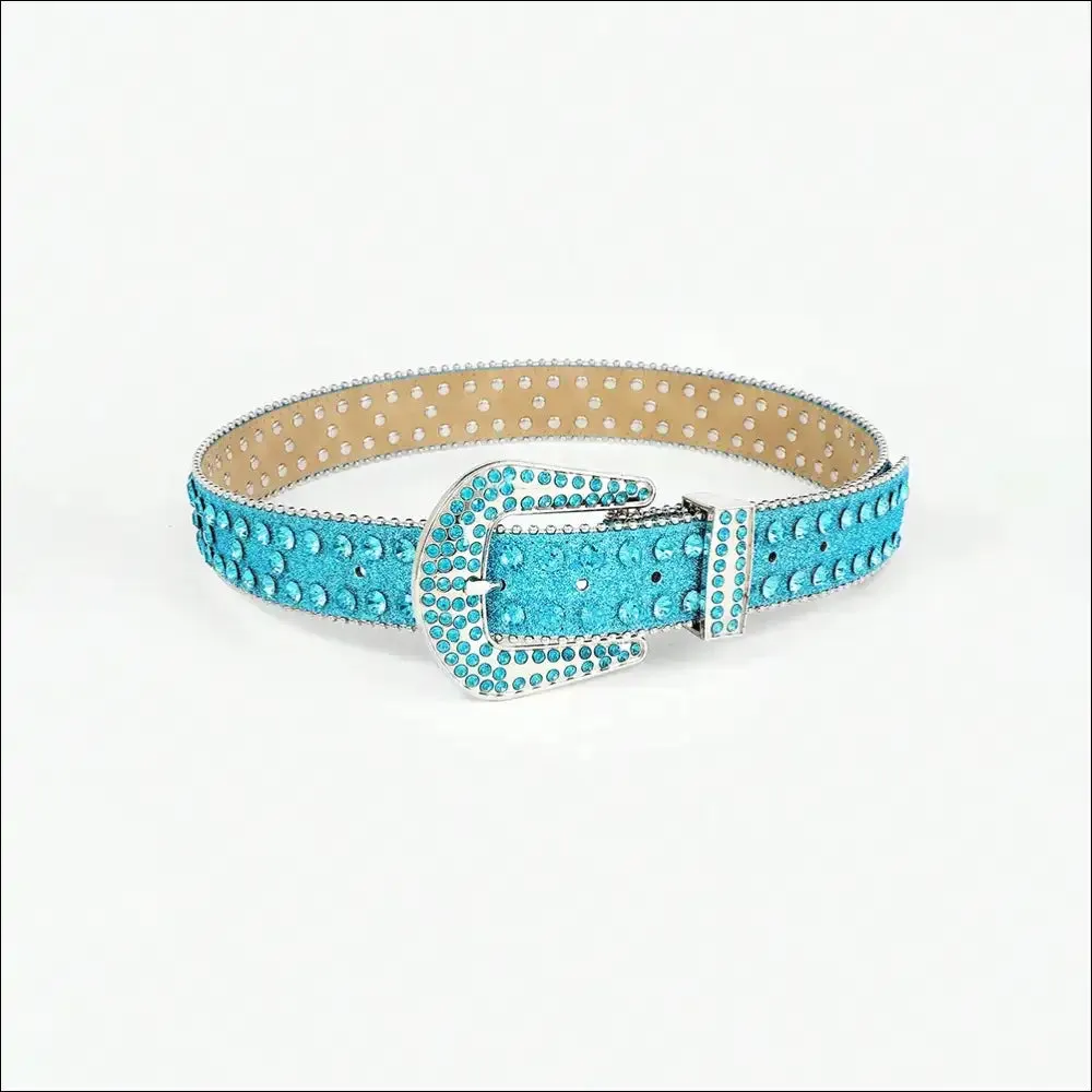 Glamorous Rhinestone PU Leather Belt