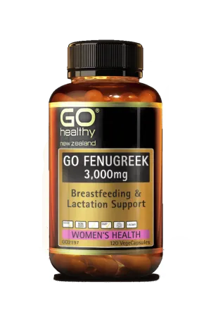 GO Healthy Fenugreek 3000mg 120 Vege Capsules
