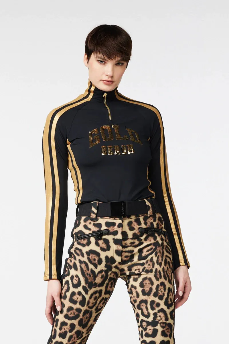 Goblet Colorblock Raglan Sequin Ski Pully