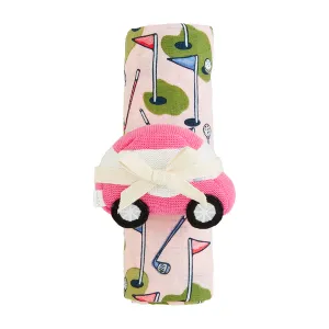 Golf Swaddle and Rattle {Pink}