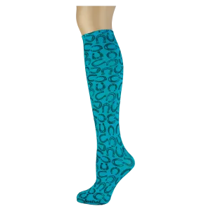 Good Luck on Turquoise Knee Highs