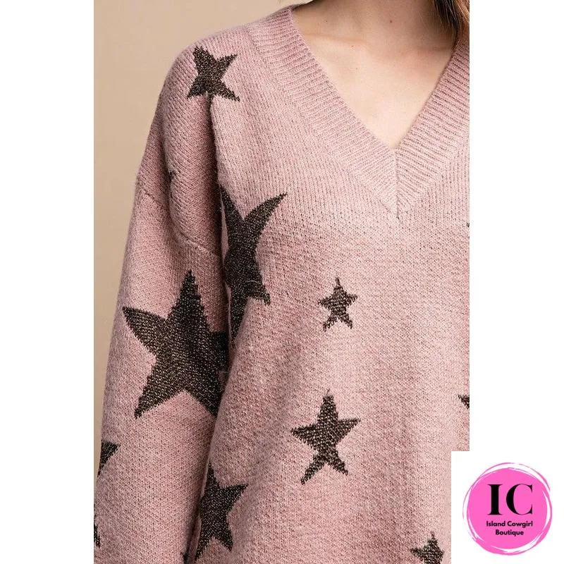 Good News Dusty Rose Tunic Sweater