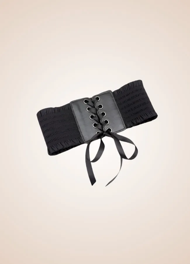Gothic Wide Lace Up Belt