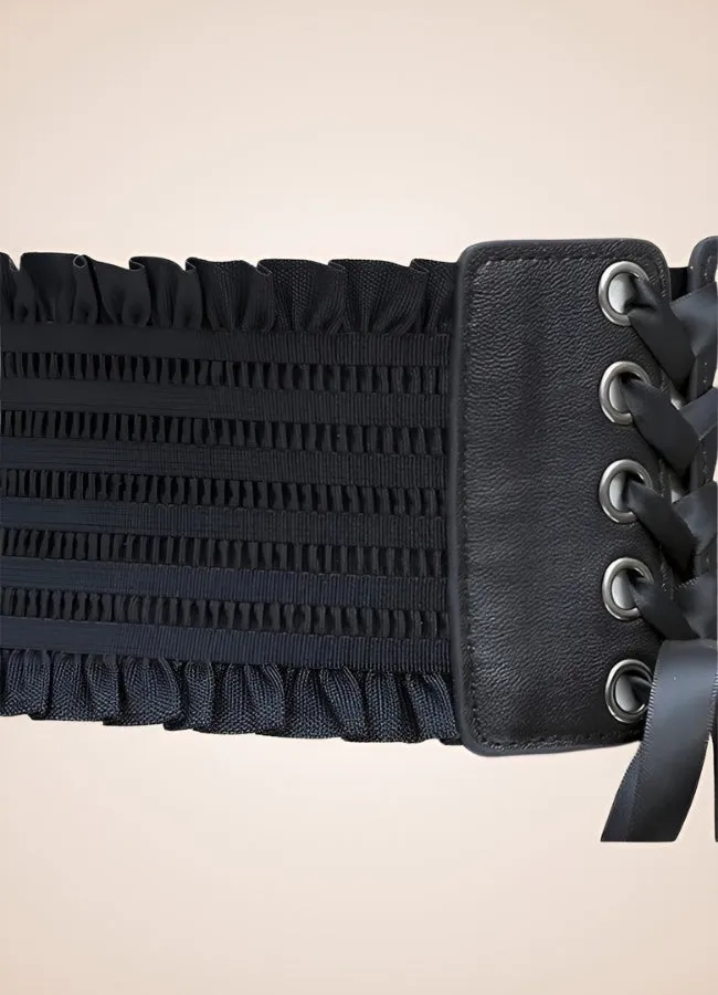 Gothic Wide Lace Up Belt