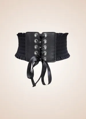 Gothic Wide Lace Up Belt