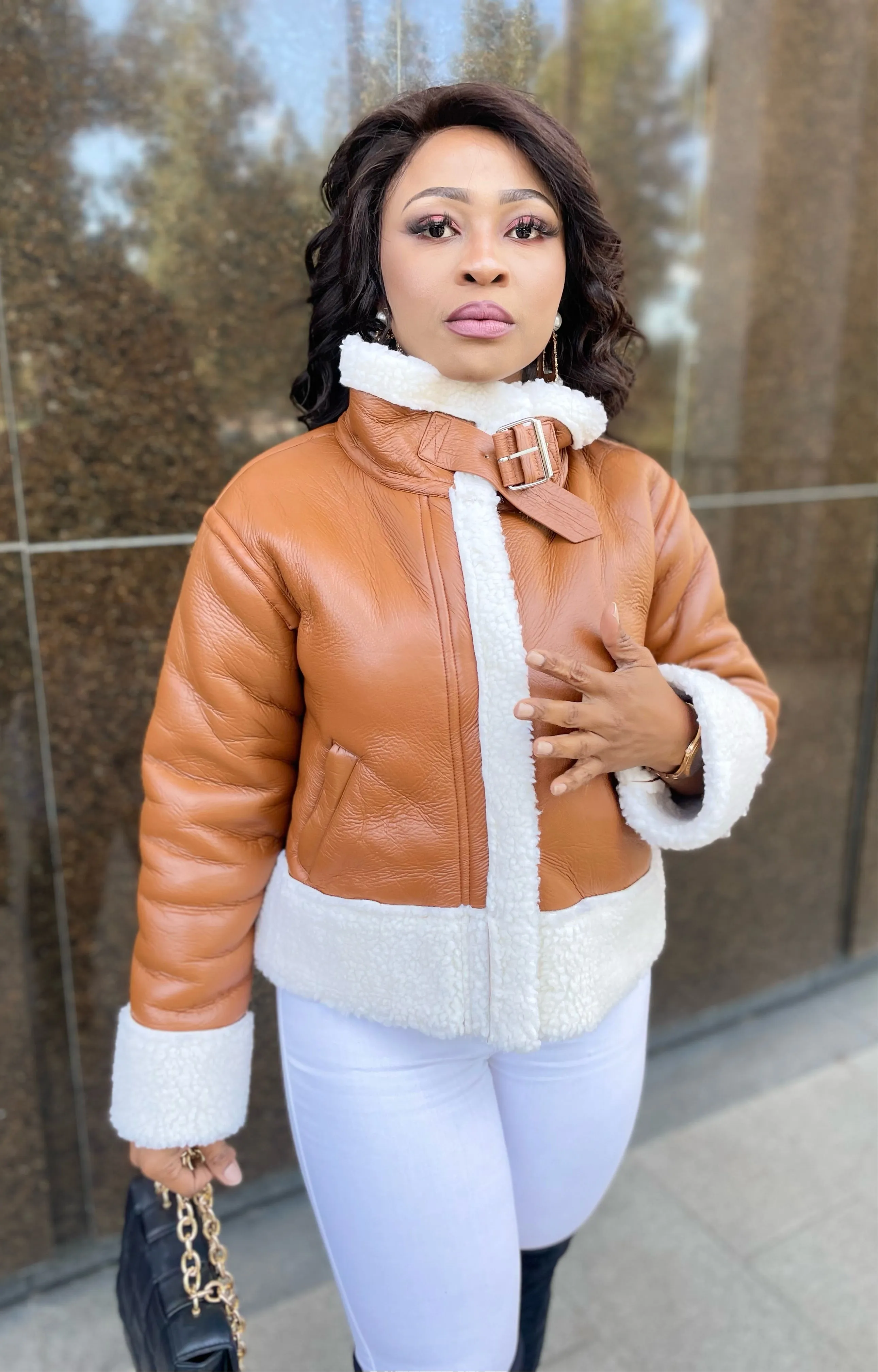 Grace Vegan Leather Moto Jacket Women