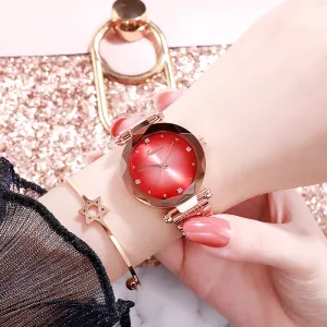Gradient Dial Two Straps Women's Watch