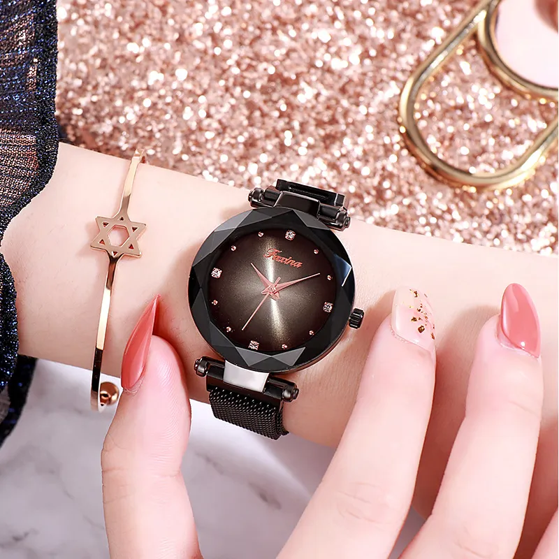 Gradient Dial Two Straps Women's Watch