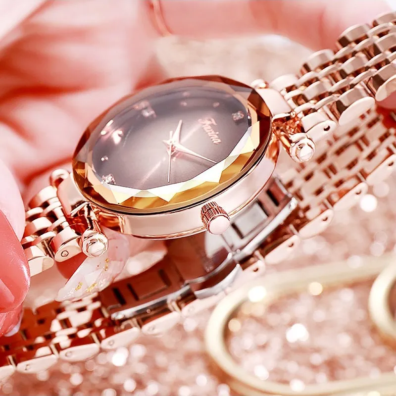 Gradient Dial Two Straps Women's Watch