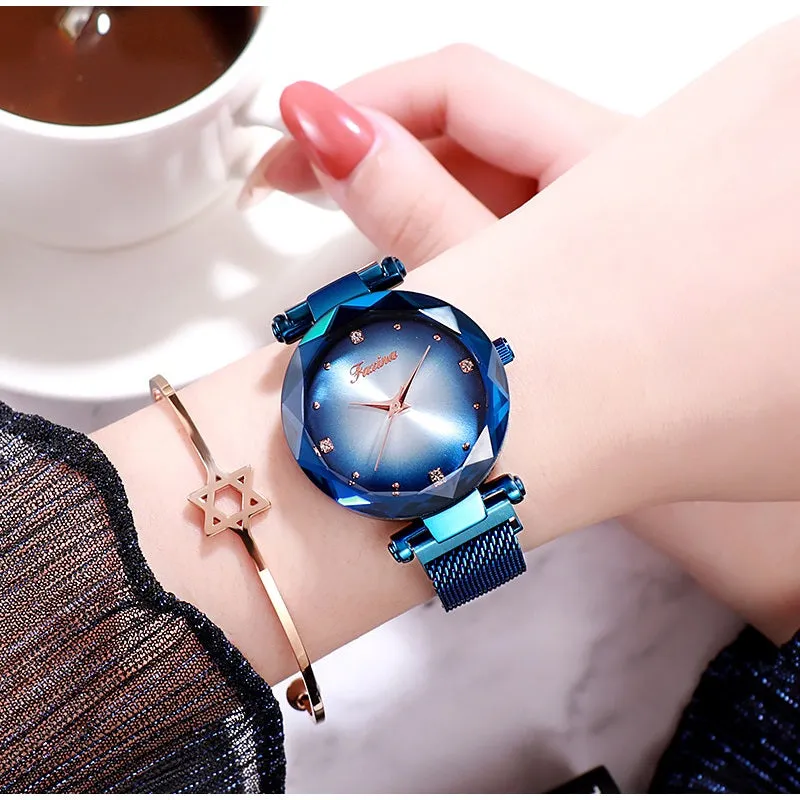 Gradient Dial Two Straps Women's Watch