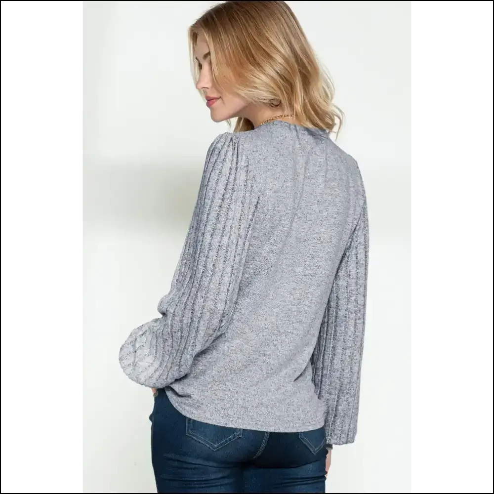 Gray Ribbed Bishop Sleeve: so Chic, It's ! 💀 Needful Things
